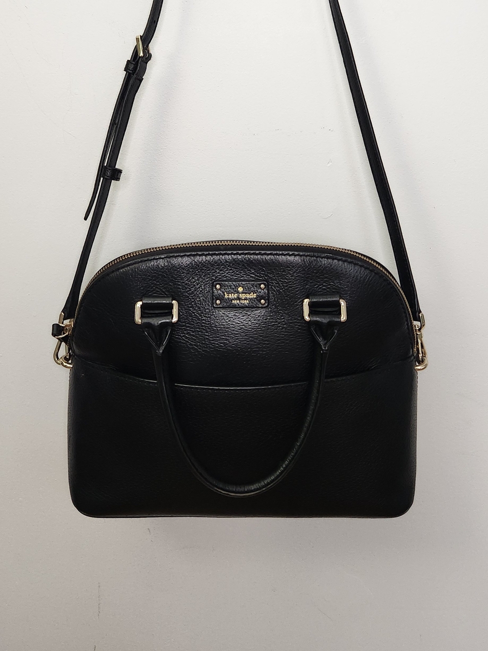 kate spade Black Leather Dome Satchel